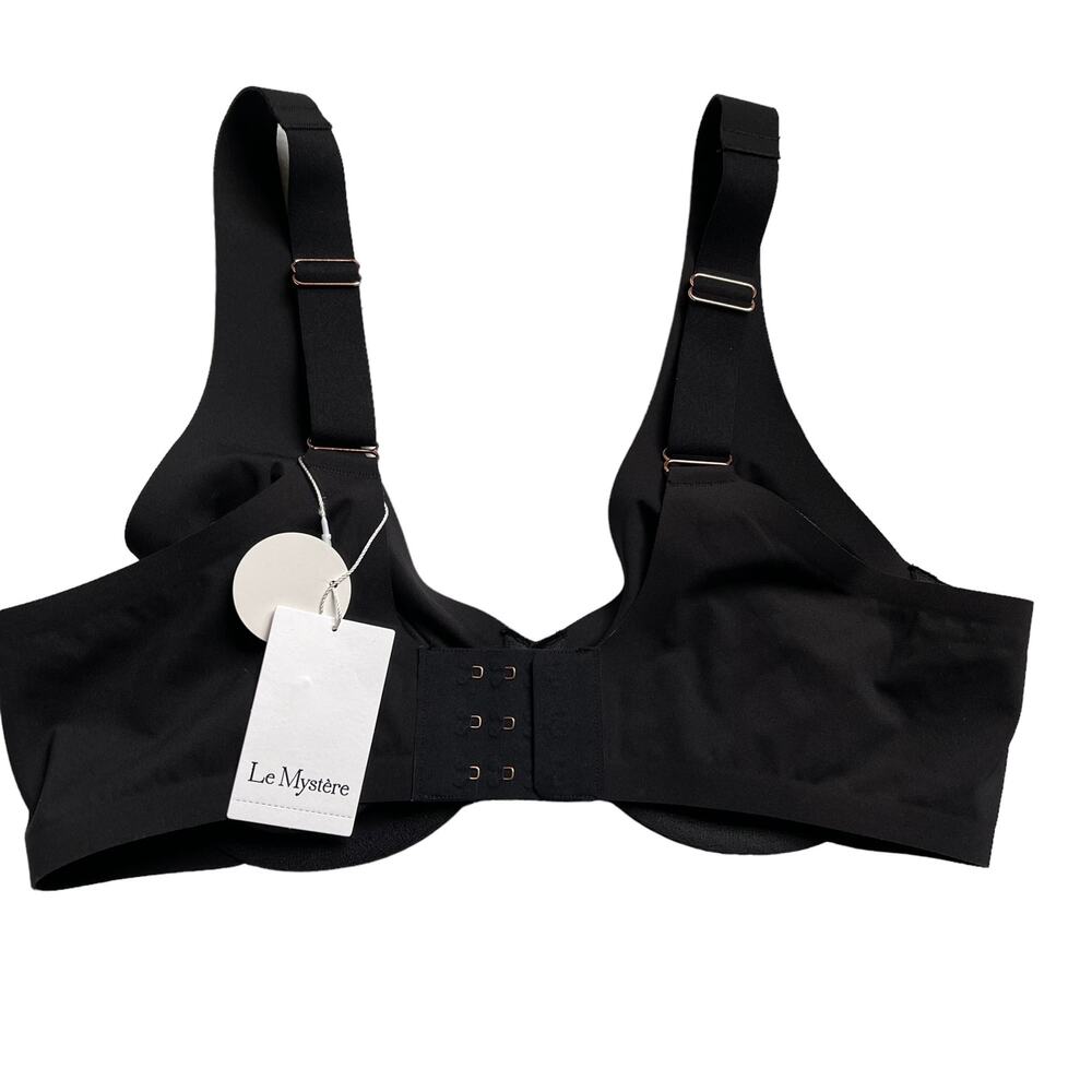 Le Mystere Smooth Shape Unlined Underwire Bra Black Women's Size 36C NWT - Picture 4 of 7